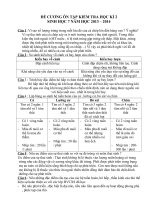 ĐỀ CƯƠNG ÔN TẬP KIỂM TRA HỌC KÌ 2sinh học 7 13-14