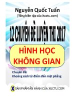 Khoảng cách từ điểm đến mặt phẳng, hinh học không gian, quan hệ vuông góc