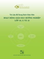 HOẠT ĐỘNG GIÁO DỤC HƯỚNG NGHIỆP LỚP 10, 11 VÀ 12