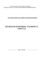 KẾ HOẠCH HÀNH ĐỘNG TÁI ĐỊNH CƯ TÓM TẮT