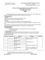 KẾ HOẠCH KIỂM TRA CHUYÊN MÔN ĐỊNH KỲ