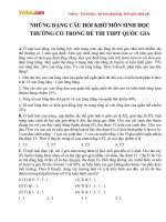 Những dạng câu hỏi khó môn sinh học thường có trong đề thi THPT quốc gia