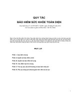 QUY TẮC BẢO HIỂM SỨC KHỎE TOÀN DIỆN