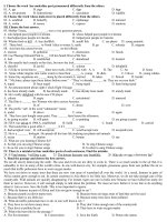 Đề Kiểm Tra học kì II Anh 10