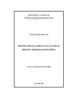 Phương pháp sai phân giải gần đúng phương trình đạo hàm riêng 