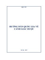 HƯỚNG DẪN QUỐC GIA VỀ CẢNH GIÁC DƯỢC