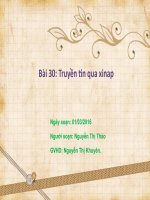 Bài 30 Truyền tin qua xinap