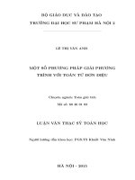 Một số phương pháp giải phương trình với toán tử đơn điệu 