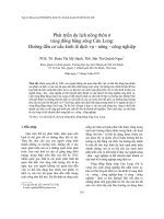 Phát triển du lịch nông thôn ở vùng ĐBSCL