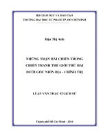 Những trận hải chiến trong chiến tranh thế giới thứ hai dưới góc nhìn địa   chính trị 