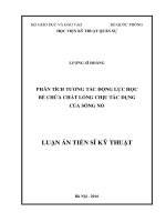 Phân tích tương tác động lực học bể chứa chất lỏng chịu tác dụng của sóng nổ