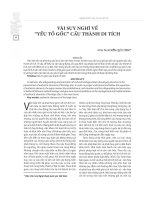 Vài suy nghĩ về yếu tố gốc cấu thành di tích   PGS TS nguyễn quốc hùng