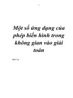 Một số ứng dụng của phép biến hình trong không gian vào giải toán 