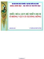 Bài giảng điều hoà gen hệ miễn dịch ở động vật có xương sống