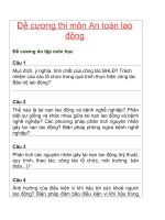 Đề cương ôn thi môn an toàn lao động