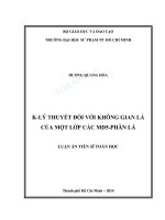 K lý thuyết đối với không gian lá của một lớp các MD5 phân lá 