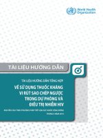 VỀ SỬ DỤNG THUỐC KHÁNG VI RÚT SAO CHÉP NGƯỢC TRONG DỰ PHÒNG VÀ ĐIỀU TRỊ NHIỄM HIV
