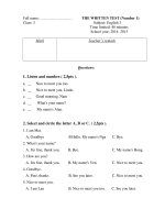 Ktra dinh ki so 1 lop 3, 4, 5