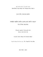 Phép biến đổi laplace hữu hạn và ứng dụng (LV01642) 