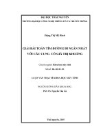 Giải bài toán tìm đường đi ngắn nhất với các cung có giá trị khoảng 