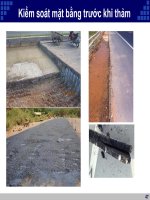 Slide chuyên đề kiểm soát mặt bằng trước khi thảm bê tông nhựa