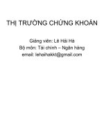 Bài giảng thị trường chứng khoán
