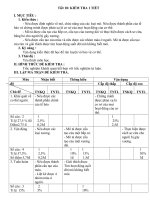 Tiet 20 kiem tra 1 tiet Sinh 8 theo Chuan KTKN co ma tran