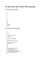 Bài tập luyện tập chuyên đề lượng giác