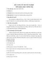 Đề cương ôn thi tốt nghiệp môn khoa học chính trị