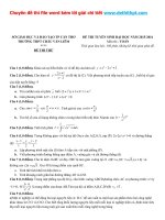 Đề thi thử THPT quốc gia môn toán trường THPT châu văn liêm   cần thơ   năm 2016 file word có lời giải chi tiết 