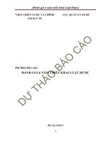 ĐÁNH GIÁ 6 NĂM TRIỂN KHAI LUẬT DƯỢC
