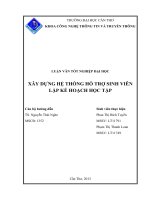Xây dựng hệ thống hỗ trợ sinh viên lập kế hoạch học tập 