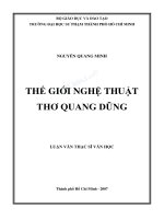 Thế giới nghệ thuật thơ quang dũng 