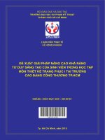 đề xuất giải pháp nâng cao khả năng tư duy sáng tạo của sinh viên trong học tập môn thiết kế trang phục i tại trường cao đẳng công thương tp hcm 