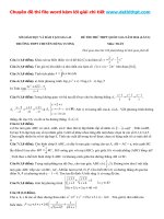 Đề thi thử THPT quốc gia môn toán trường THPT chuyên hùng vương   gia lai   lần 1   năm 2016 file word có lời giải chi tiết 