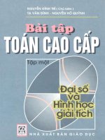 BÀI tập TOÁN CAO cấp   đại số và HÌNH học GIẢI TÍCH   tập 1   NGUYỄN ĐÌNH TRÍ 