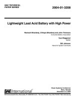 Lightweight lead acid battery with high power 