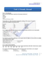 IELTS từ con số 0   unit 1 (đề)