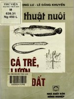 Kỹ thuật nuôi cá trê   lươn   giun đất  ngô trọng lư, lê đăng khuyến pdf 