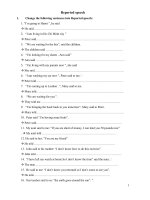 CÂU TƯỜNG THUẬT grade 9