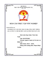 TẠO ĐỘNG LỰC LÀM VIỆC CHO CÁN BỘ, CÔNG CHỨC THÔNG QUA LƯƠNG VÀ CHẾ ĐỘ PHÚC LỢI TẠI UBND THỊ XÃ KỲ ANH