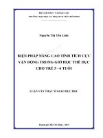 Biện pháp nâng cao tính tích cực vận động trong giờ học thể dục cho trẻ 5   6 tuổi 