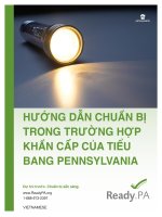 HƯỚNG DẪN CHUẨN BỊ TRONG TRƯỜNG HỢP KHẨN CẤP CỦA TIỂU BANG PENNSYLVANIA