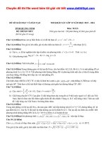 Đề thi thử THPT quốc gia môn toán sở GD đt   quảng ninh   năm 2016 file word có lời giải chi tiết 
