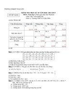 ĐỀ  KIỂM TRA  học kỳ II  TOÁN 7(3)