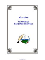 BÀI GIẢNG QUANG học BENJAMIN CROWELL 