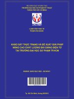 khảo sát thực trạng và đề xuất giải pháp nâng cao chất lượng bài giảng điện tử tại trường đại học sư phạm tp hcm 