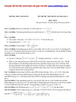 Đề thi thử THPT quốc gia môn toán trường THPT anh sơn II   lần 1   năm 2016 file word có lời giải chi tiết 