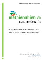 TÀI LIỆU CẦN THAM KHẢO VỀ THỰC PHẨM CHỨC NĂNG VÀ THÔNG TIN VỀ BỆNH “ CƠN THIẾU MÁU NÃO THOÁNG QUA