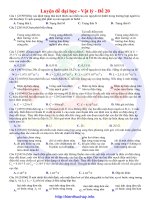 30 đề luyện thi đại học môn vật lí đề số 21 